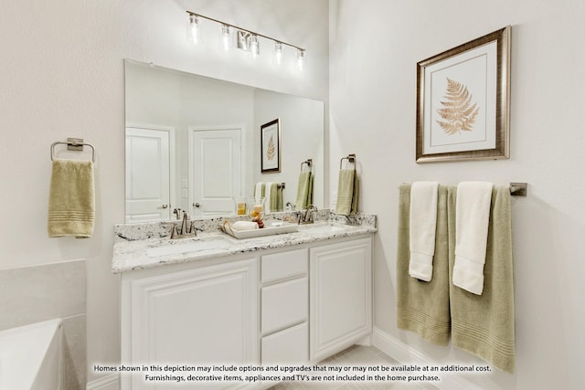 1286 Emily Dr, Trenton, TX 75490 - full bath featuring double vanity and tile patterned floors