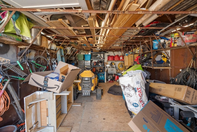 view of storage area