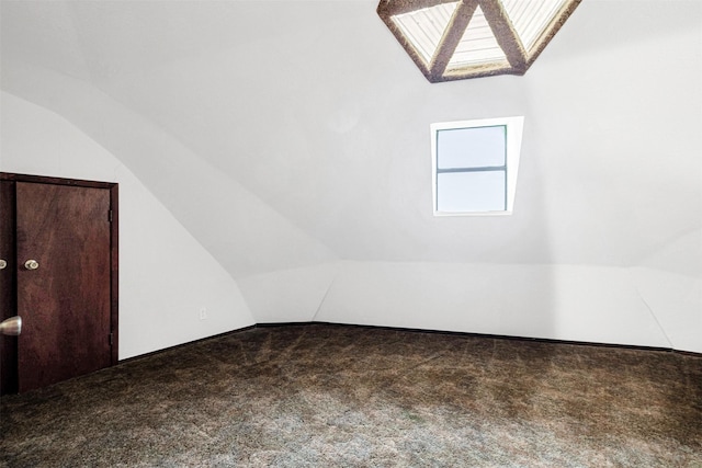 18206 Valley Vw, Forney, TX 75126 - additional living space with vaulted ceiling, a skylight, and carpet flooring