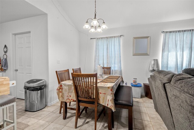420 Whitney Ct, Rio Vista, TX 76093 - dining area with light tile patterned flooring and a chandelier