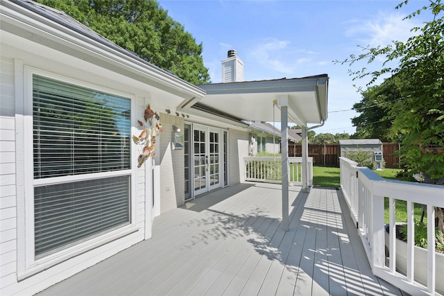 wooden deck with fence