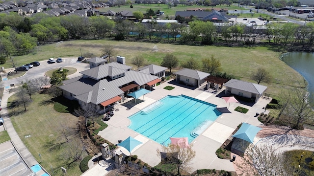 812 Allison Dr, Fate, TX 75087 - aerial view of residential area with a pool area