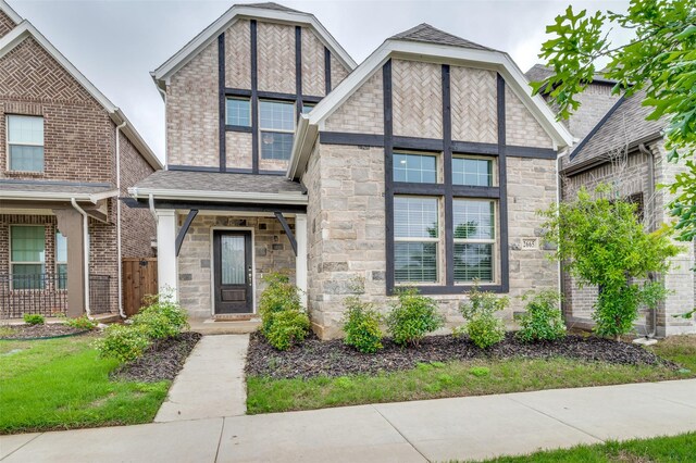 2665 Kings Canyon Mews, Corinth, TX 76210 - tudor-style house with stone siding