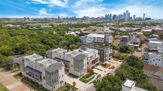 bird's eye view of a skyline view