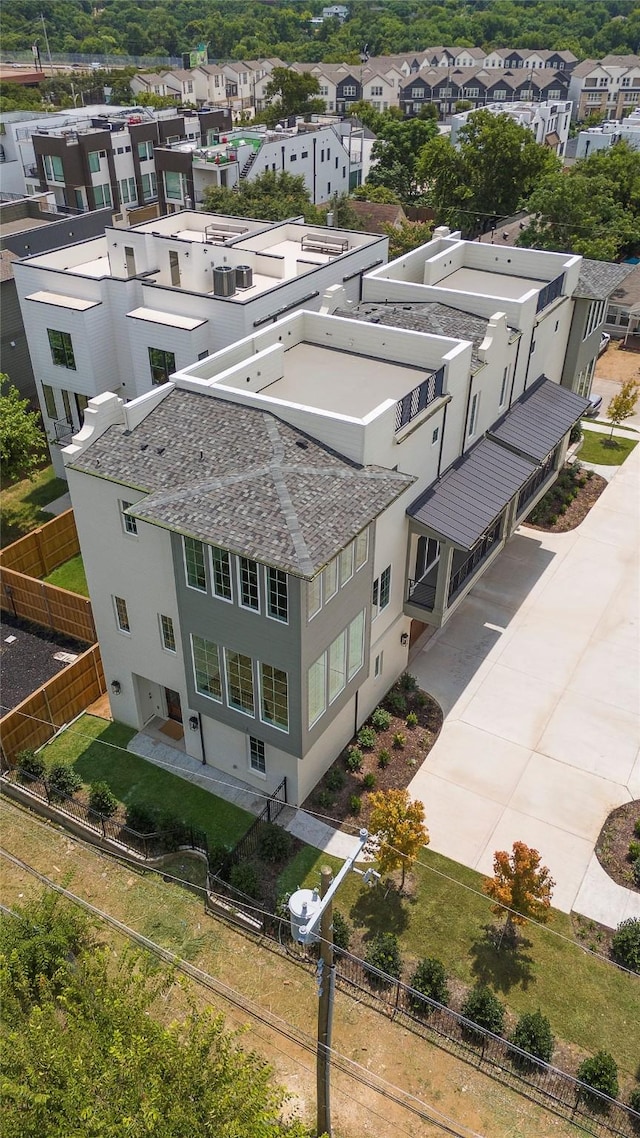 aerial perspective of suburban area
