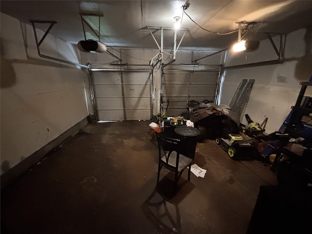 garage featuring a garage door opener