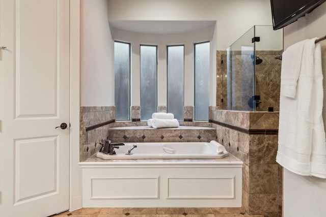 5957 Aberdeen Pl, Frisco, TX 75034 - full bathroom featuring a walk in shower and a garden tub