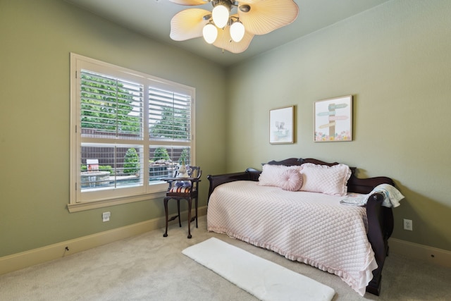 5957 Aberdeen Pl, Frisco, TX 75034 - carpeted bedroom with baseboards and a ceiling fan