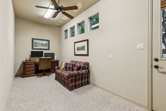 5957 Aberdeen Pl, Frisco, TX 75034 - carpeted office space featuring ceiling fan and baseboards