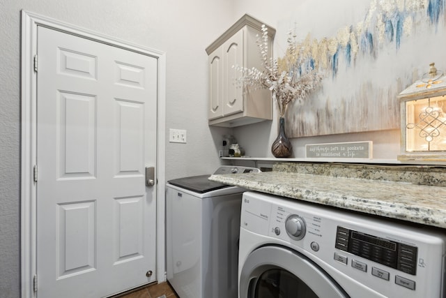 9529 Cholla Cactus Trl, Fort Worth, TX 76177 - laundry room featuring cabinet space and washer and dryer