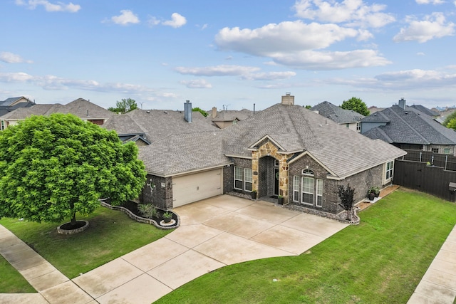 9529 Cholla Cactus Trl, Fort Worth, TX 76177 - view of front of property with brick siding, a garage, roof with shingles, driveway, and a residential view