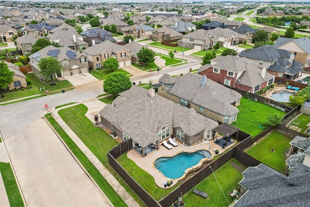 9529 Cholla Cactus Trl, Fort Worth, TX 76177 - aerial view of residential area featuring a pool