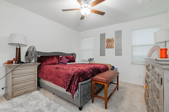 1034 Manuel Dr, Fate, TX 75087 - bedroom featuring baseboards, light carpet, and ceiling fan