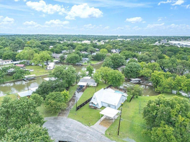 bird's eye view of a large body of water