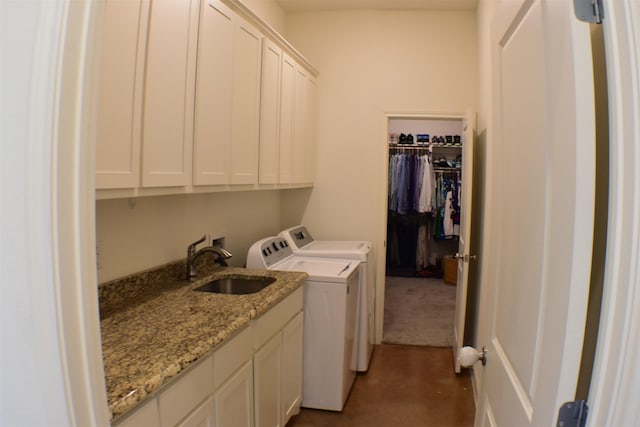 145 Overlook Dr, Aledo, TX 76008 - laundry room with cabinet space and washing machine and clothes dryer