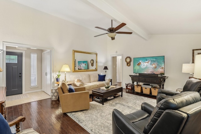 5008 Caliente Dr, Arlington, TX 76017 - living area with wood finished floors and ceiling fan
