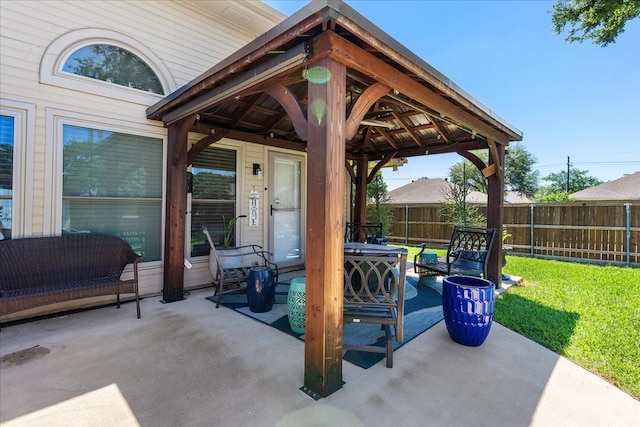 2098 Amber Ct, Lewisville, TX 75067 - view of patio with a gazebo