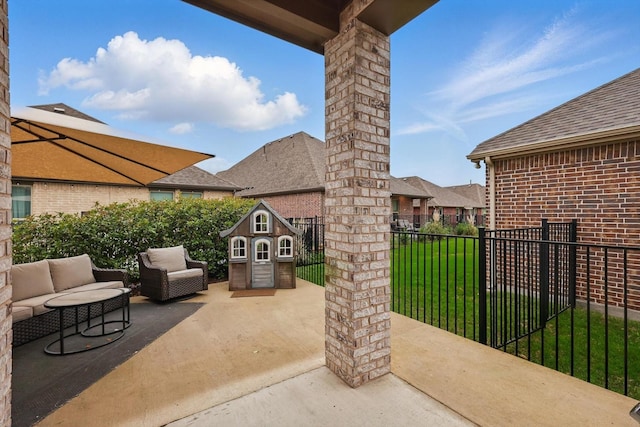 618 Race Dr, Heath, TX 75126 - view of patio / terrace with outdoor lounge area