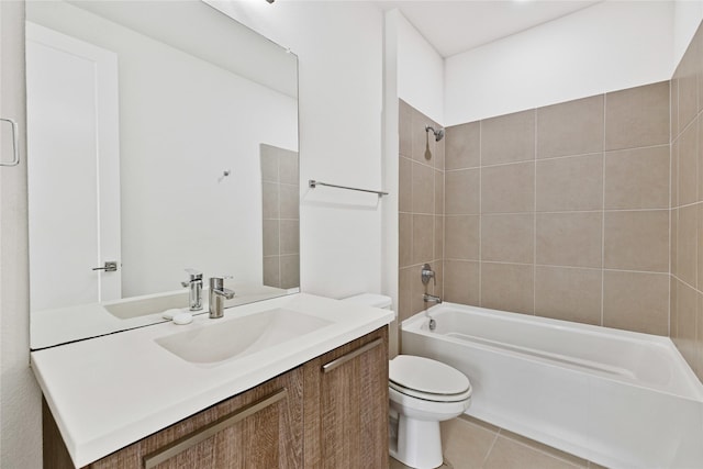 5160 Statesman Ln, Frisco, TX 75036 - full bathroom with toilet, bathtub / shower combination, vanity, and tile patterned flooring