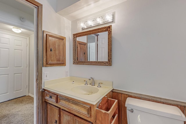 half bath with toilet and vanity