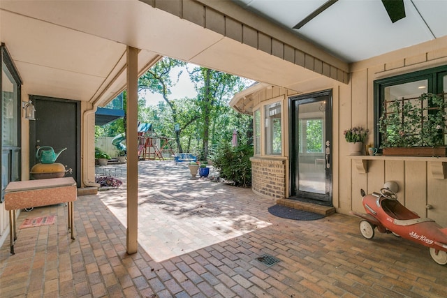 410 E Beady Rd, Arlington, TX 76006 - view of patio featuring a playground
