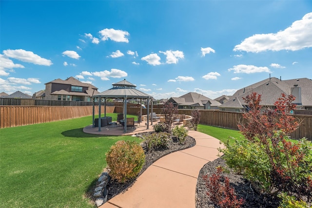 1537 Firenza Ct, Mclendon Chisholm, TX 75032 - view of yard with a patio area, a gazebo, and a residential view