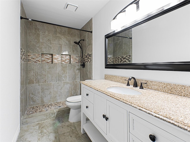 3804 Chestnut St, Fort Worth, TX 76137 - full bath with tiled shower, vanity, and toilet