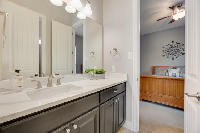 106 Magnolia Ln, Hickory Creek, TX 75065 - bathroom with vanity and ceiling fan