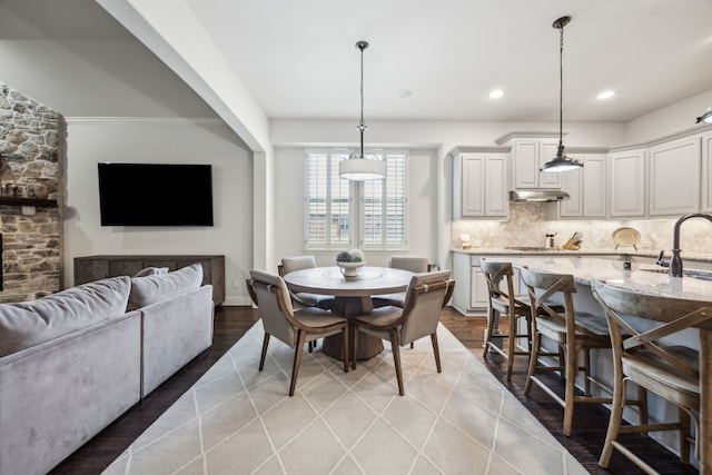 5400 Fringetree Dr, Mckinney, TX 75071 - dining area featuring light wood-style flooring and recessed lighting