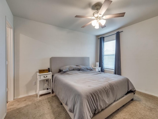 14340 Cloudview Way, Fort Worth, TX 76052 - bedroom with light carpet, baseboards, and a ceiling fan