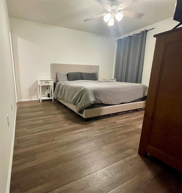 14340 Cloudview Way, Fort Worth, TX 76052 - bedroom featuring hardwood / wood-style floors and a ceiling fan