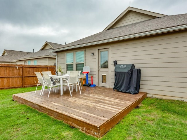 14340 Cloudview Way, Fort Worth, TX 76052 - deck featuring outdoor dining area and area for grilling