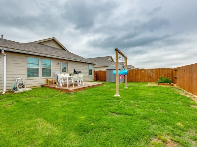 14340 Cloudview Way, Fort Worth, TX 76052 - back of house with a deck and a shingled roof