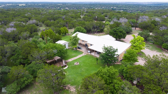 350 County Road 606 Unit B, Tuscola, TX 79562 - aerial view of property and surrounding area with a forest