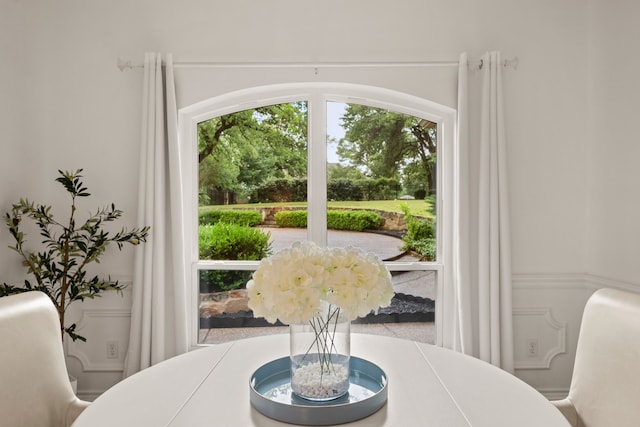 view of dining space