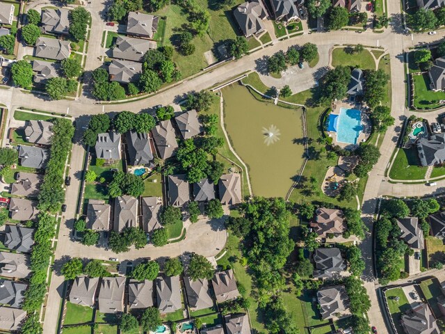2499 Streamside Ct, Frisco, TX 75036 - aerial view of property's location with nearby suburban area and a pool