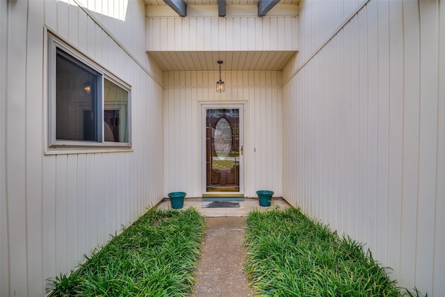 view of doorway to property