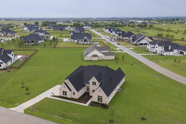 aerial view of residential area