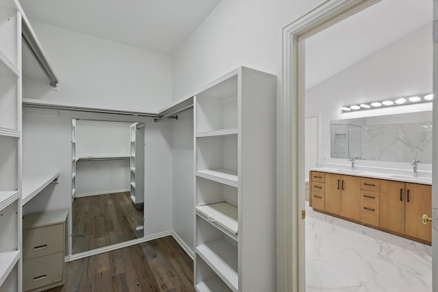 2413 Oak Brook Dr, Bedford, TX 76021 - spacious closet with a sink and light wood-style floors