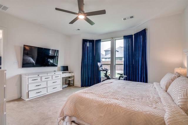 2309 Albion Way, Forney, TX 75126 - bedroom featuring light carpet, baseboards, and ceiling fan