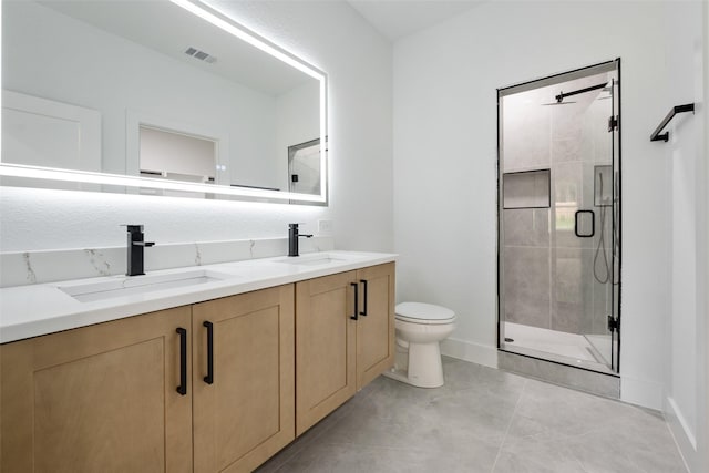 3900 De Maggio Ave, Dallas, TX 75210 - full bath with double vanity and a stall shower