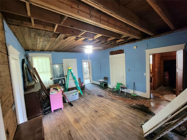 1208 W Broadway, Clarksville, TX 75426 - basement with wood-type flooring