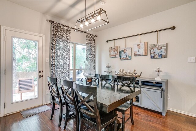 558 Ascot Way, Azle, TX 76020 - dining space with plenty of natural light and dark wood finished floors
