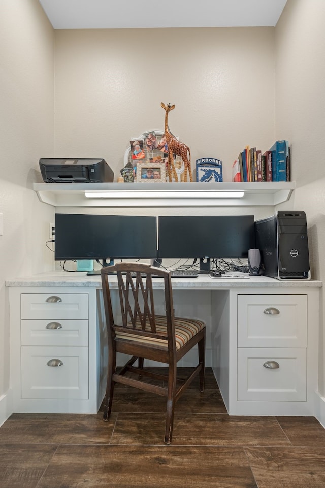 5050 Helton Rd, Justin, TX 76247 - office space with built in desk and dark wood-style flooring