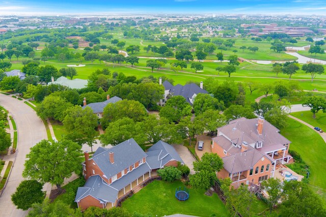 bird's eye view of a golf club