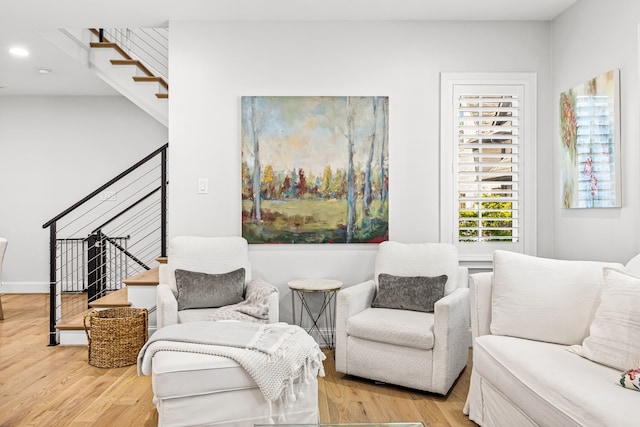 3420 Rosedale Ave Unit 6, University Park, TX 75205 - living area featuring light wood-style flooring, recessed lighting, and stairway