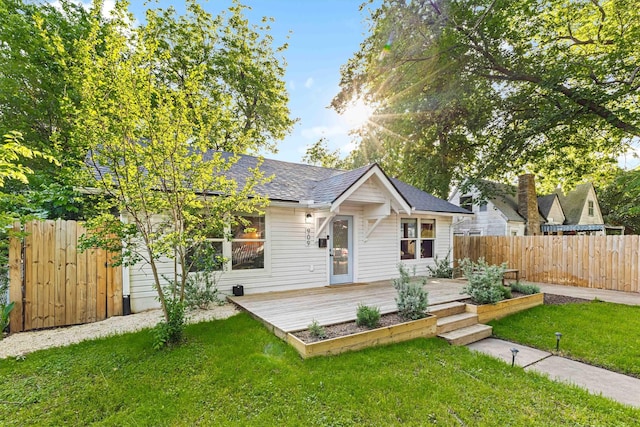 909 N 30th St, Waco, TX 76707 - bungalow-style house with a wooden deck and roof with shingles
