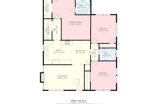909 N 30th St, Waco, TX 76707 - floor plan / room layout