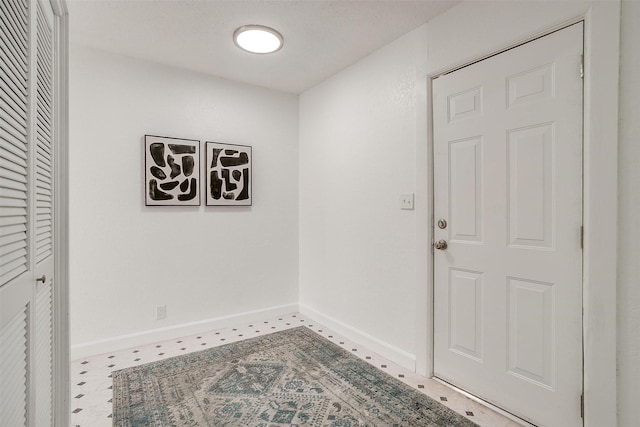 entryway with baseboards