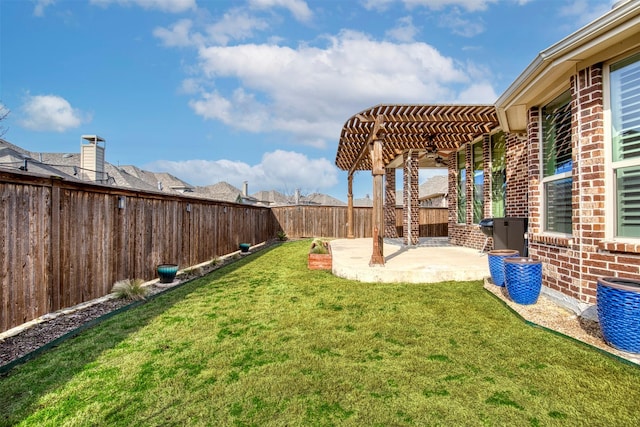 3609 Meridian Ave, Celina, TX 75009 - view of yard featuring a ceiling fan and a patio